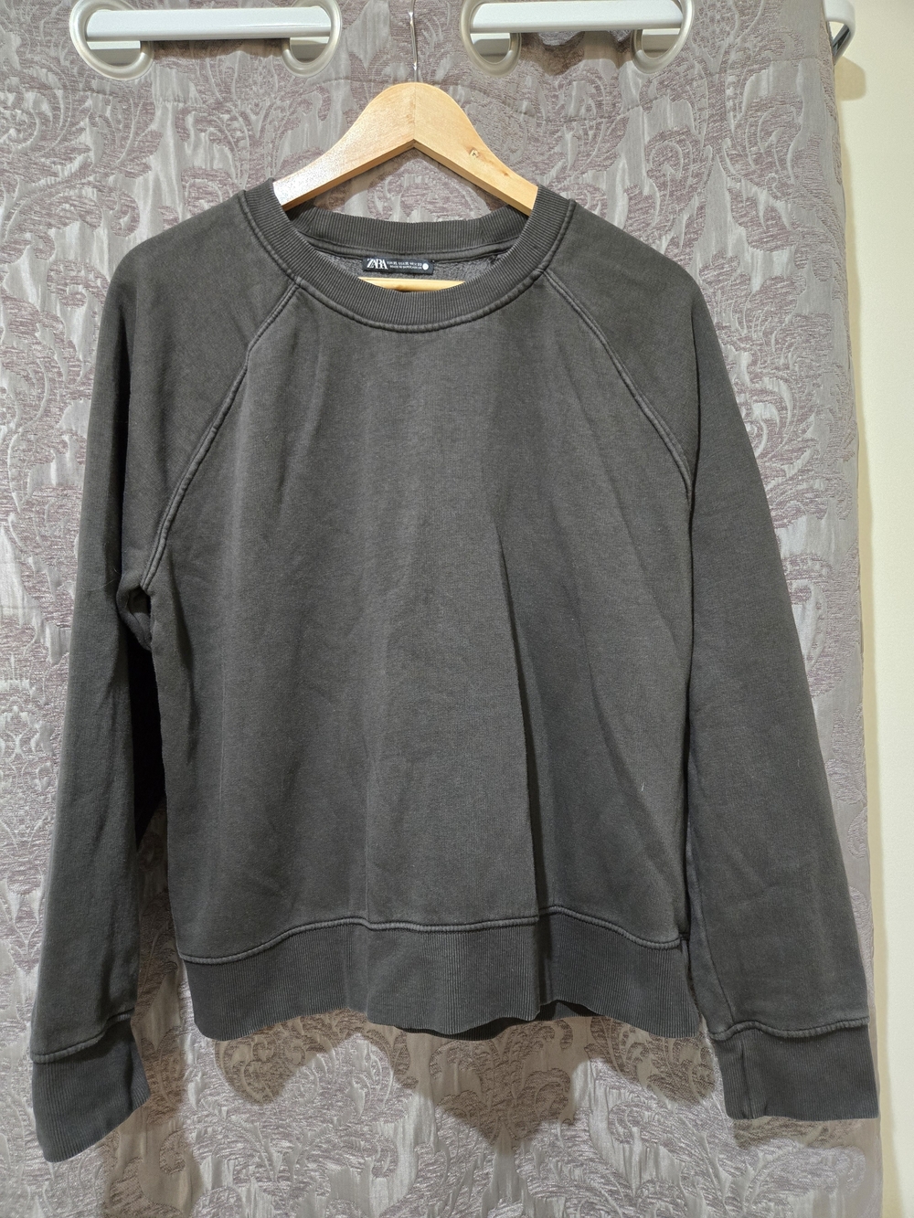 Zara Dark Charcoal Crewneck Sweater